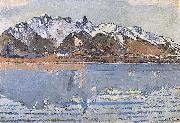 Ferdinand Hodler Thunersee mit Stockhornkette oil on canvas